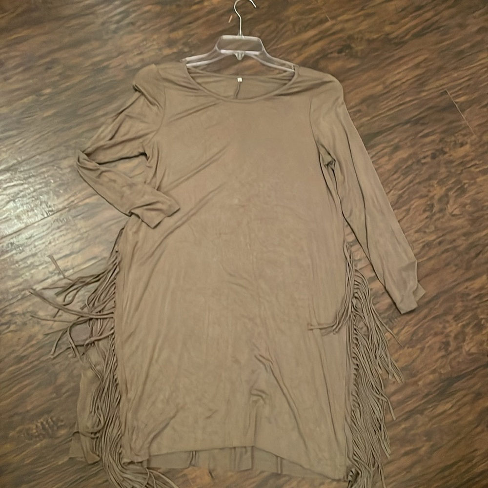 Olive green long sleeve dress